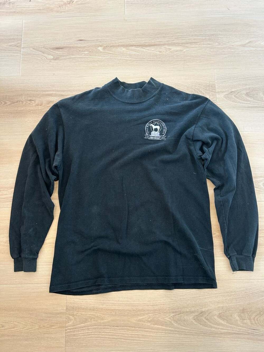 Cotton Deluxe AQHA World Championship Show Long Sleeve T-Shirt Size L Black